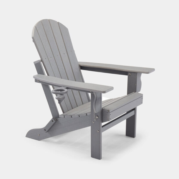 Westport Set of 2 Grey Folding Garden Chairs - Image 2