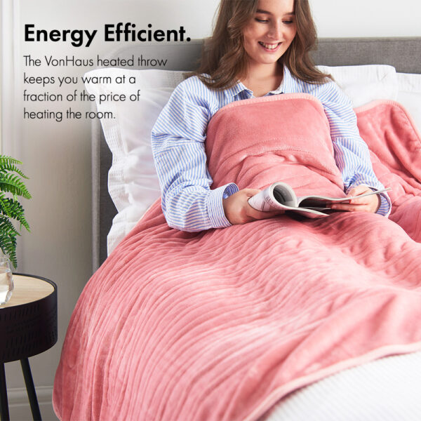 Pink Heated Throw Blanket - Image 3