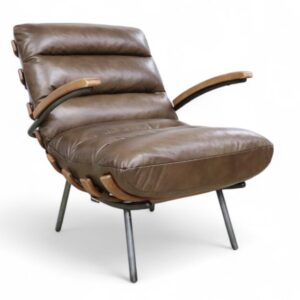 SPECIAL OFFER Horley Vintage Nappa Chocolate Brown Leather Armchair With Arm
