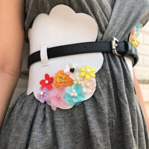 Scalloped Floral Cloud Belt