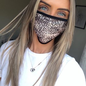 Urban Bliss Leopard Animal Face Covering White / One Size
