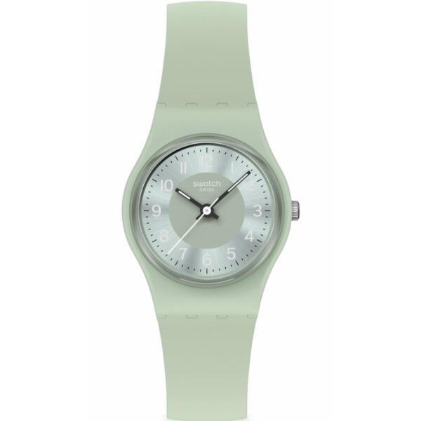 Swatch Serenity of Sage Green Dial Silicone Strap Unisex Watch LG131