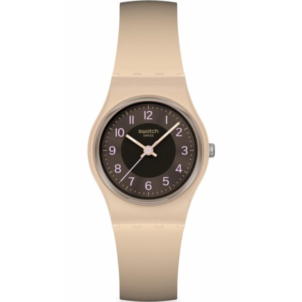 Swatch Espresso Charm Brown Dial Silicone Strap LT104