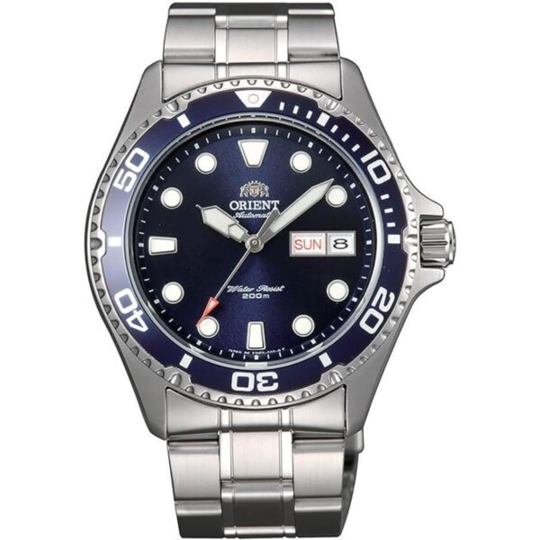 Orient Sports Ray II Automatic Blue Dial Stainless Steel Strap Men's Watch TAA02005D9