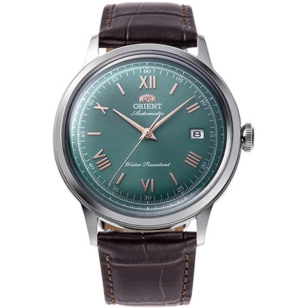 Orient Bambino Classic Green Dial Leather Strap Men's Watch RA-AC0023E30B