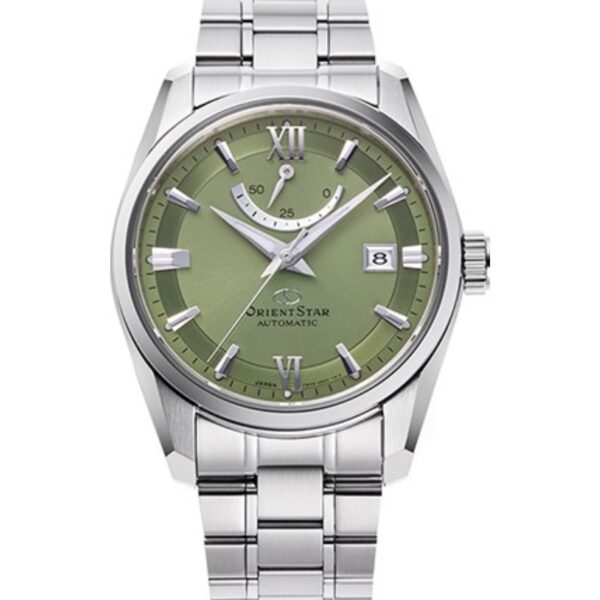 Orient Star Contemporary Green Dial Stainless Steel Strap Men's Watch RE-AU0107E00B