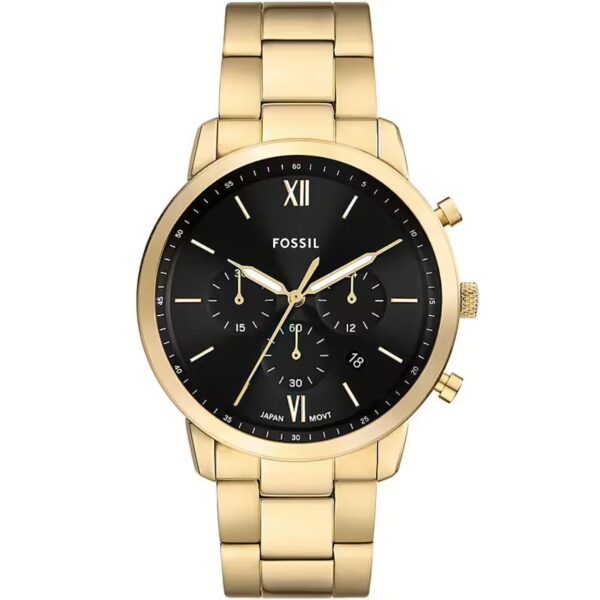 Fossil Neutra Chronograph Gold-Tone Black Dial Stainless Steel Men's Watch FS6093