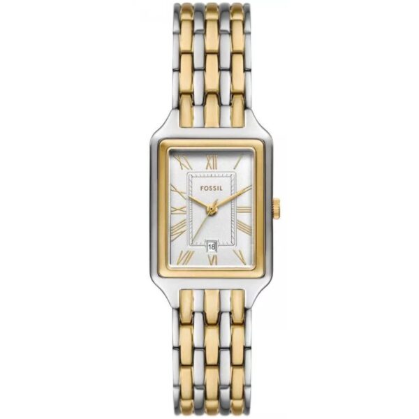 Fossil Raquel Two-Tone Silver Dial Stainless Steel Ladies Watch ES5368