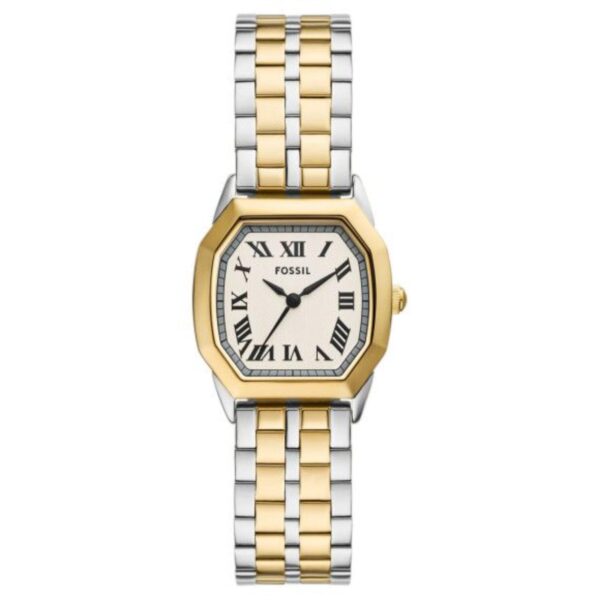 Fossil Harlow Two-Tone Cream Dial Stainless Steel Ladies Watch ES5362