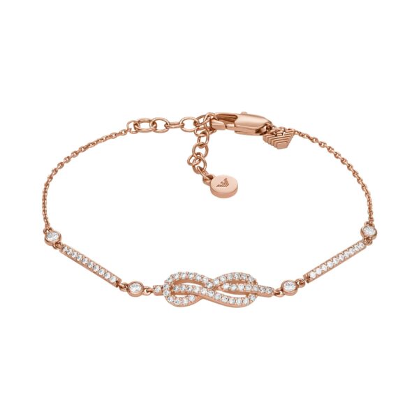 Emporio Armani Rose Gold-Tone Brass Station Ladies Bracelet EGS3109221