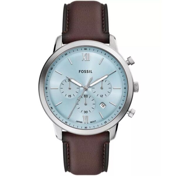 Fossil Neutra Chronograph Blue Dial Brown Leather Men's Watch FS6109