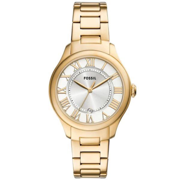 Fossil Gilmore Silver Dial Gold-Tone Stainless Steel Ladies Watch ES5395