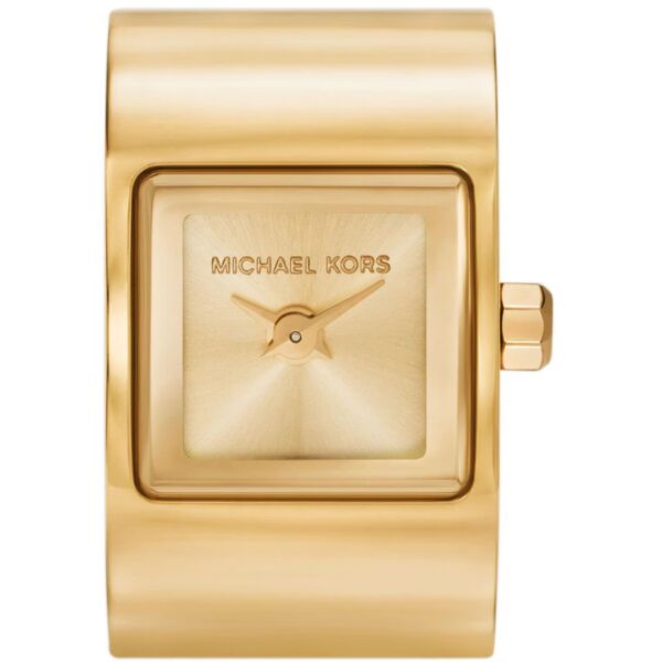 Michael Kors Darrington Gold Dial Gold-Tone Stainless Steel Strap Ladies Watch Ring MK4883