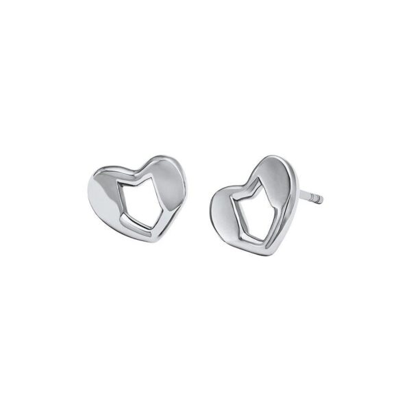 Michael Kors Sterling Silver Heart Stud Ladies Earrings MKC1779040