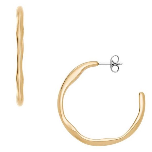 Skagen Moderne Stak Gold-Tone Stainless Steel Hoop Ladies Earrings SKJ1870710