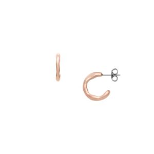Skagen Moderne Stak Rose Gold-Tone Stainless Steel Hoop Ladies Earrings SKJ1873791