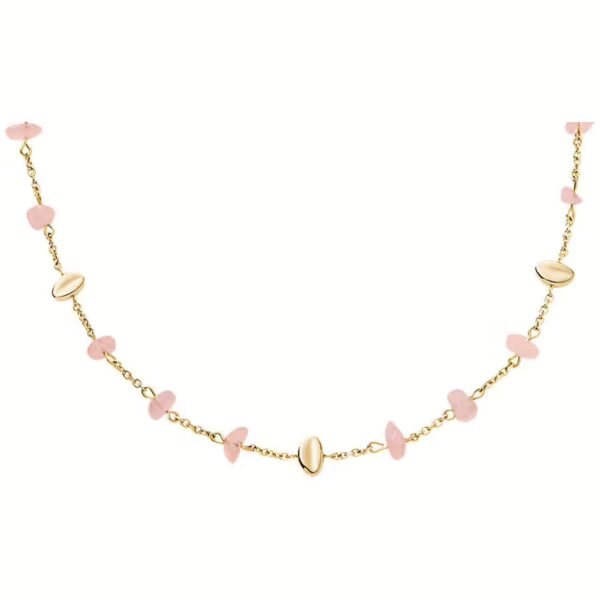 Skagen Anja Rose Quartz Gold-Tone Stainless Steel Ladies Necklace SKJ1865710