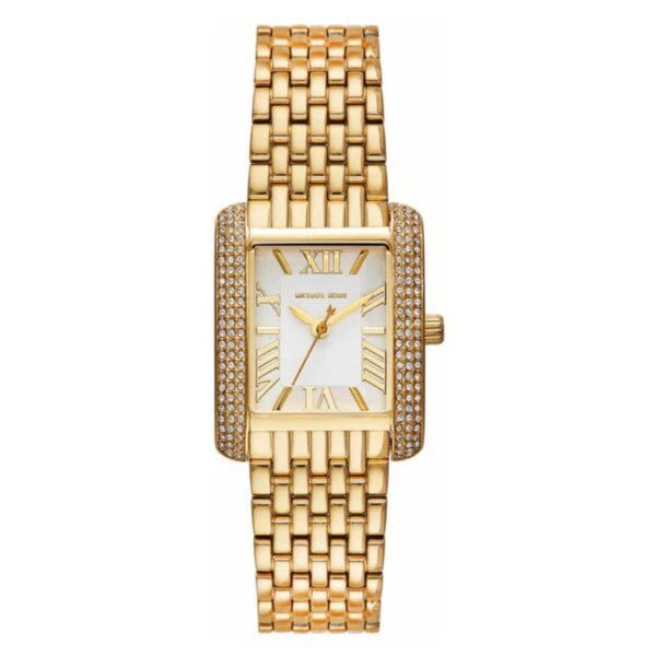 Michael Kors Emery White Dial Gold-Tone Stainless Steel Strap Ladies Watch MK4826