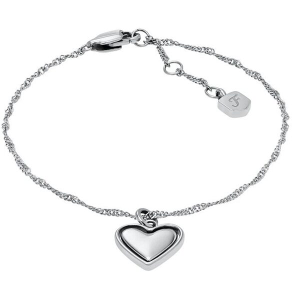 Fossil Legacy Heart Stainless Steel Rotating Chain Ladies Bracelet JF04837040