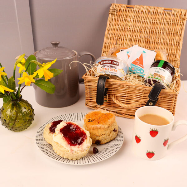 Fruit Scone Cream Tea for Two Hamper - Afternoon Tea Delivery - Printed Box