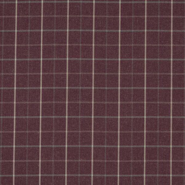 Isla Check Made To Measure Lined Curtains Plum