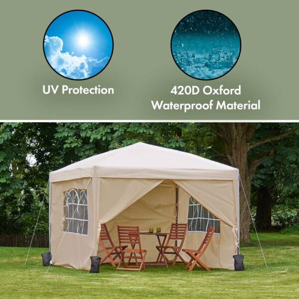 Ivory Pop-Up Gazebo Set 3 x 3m - Image 2