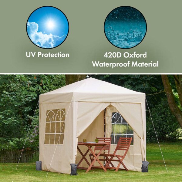 Ivory Pop-Up Gazebo Set 2 x 2m - Image 2