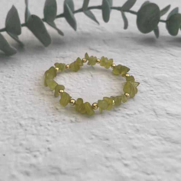 Jade Gemstone Bracelet | Metal: Gold Vermeil | Bracelet length: Custom Size