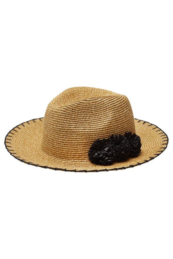 Louche Kia Straw Trilby Hat