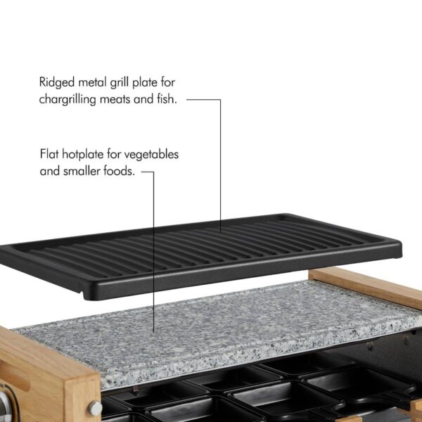 1200W 8 Person Raclette Grill  Stone - Image 4