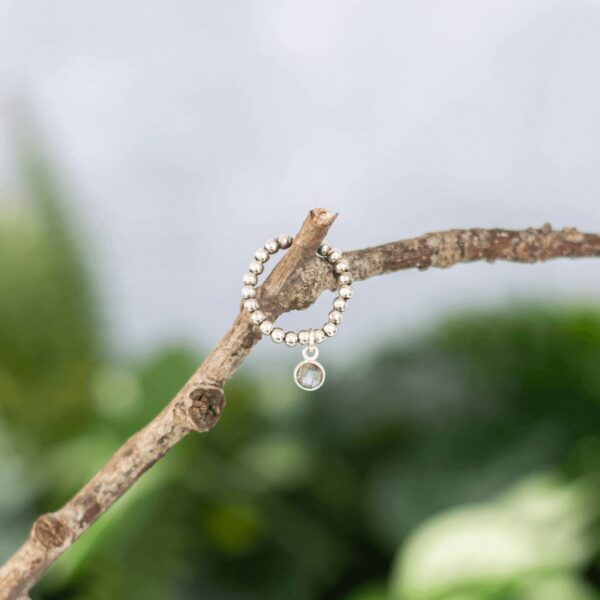 Labradorite Birthstone Jewellery Set | Bracelet Size: Custom Size | Ring Size: 6cm