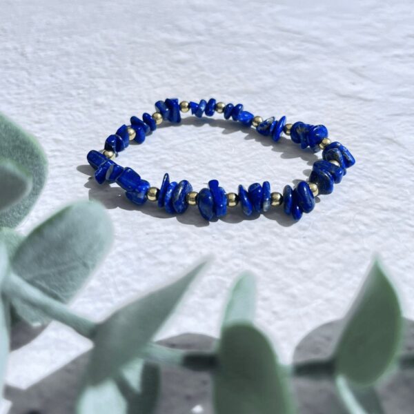 Lapis Lazuli Stone bracelet | Metal: Gold Vermeil | Bracelet length: Custom Size