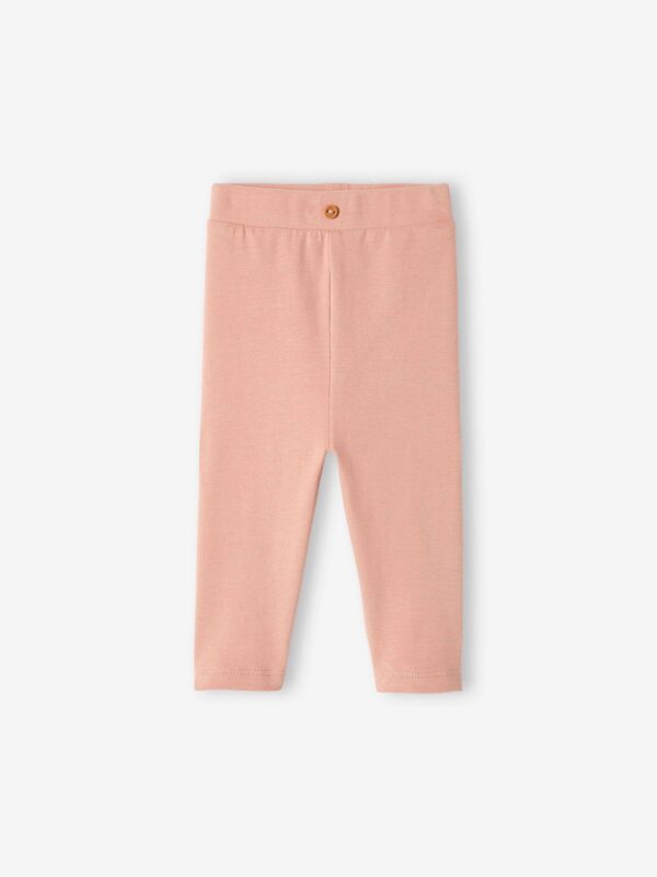 Leggings in Organic Cotton for Babies rosy