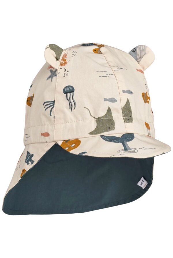 Liewood GORM REVERSIBLE SUN HAT SEA CREATURE / SANDY - 9-12 M SEA CREATURE / SANDY - Image 3