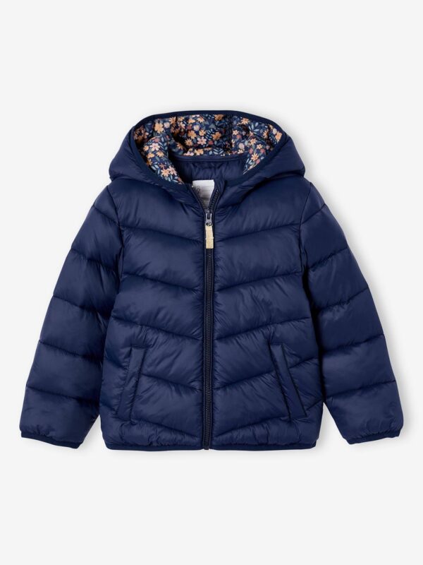 Lightweight Hooded Jacket for Girls navy blue