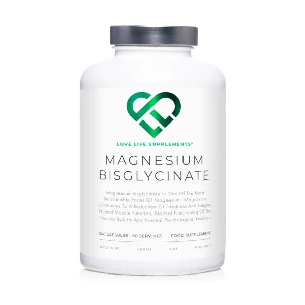 Love Life Supplements Magnesium Bisglycinate | 240 Capsules