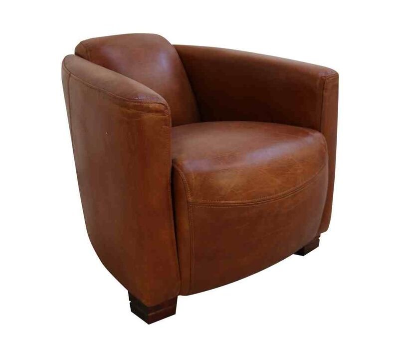 Marlborough Vintage Distressed Tan Leather Tub Chair