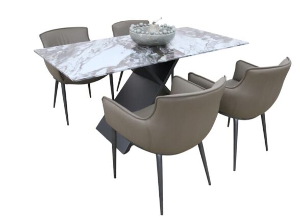 Medina Rectangular Ceramic Top Dining Table 160cm