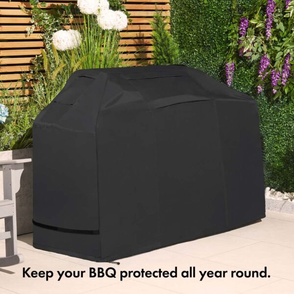 Medium BBQ Grill Cover Black (H)124.5cm x (W)152cm x (D)67cm - Image 2