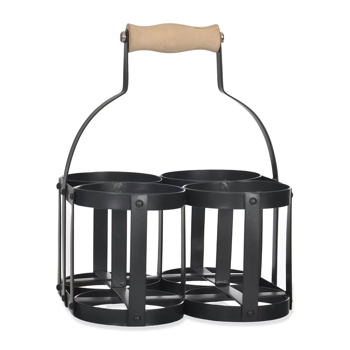 Metal Milk Bottle Holder - 4 Bottles  - Funky Chunky Furniture