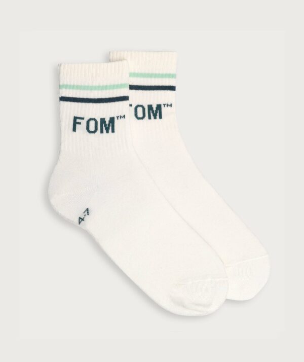 Socks FOM Active Ivory/ Mint & Teal (Size 4-7)