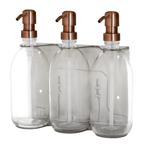 Nickel Triple Wall Mounted Soap Dispenser