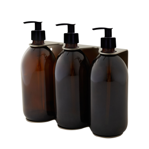 Nickel Triple Wall Mounted Soap Dispenser