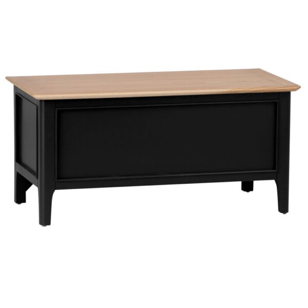 Bergen Black Painted Oak Blanket Box