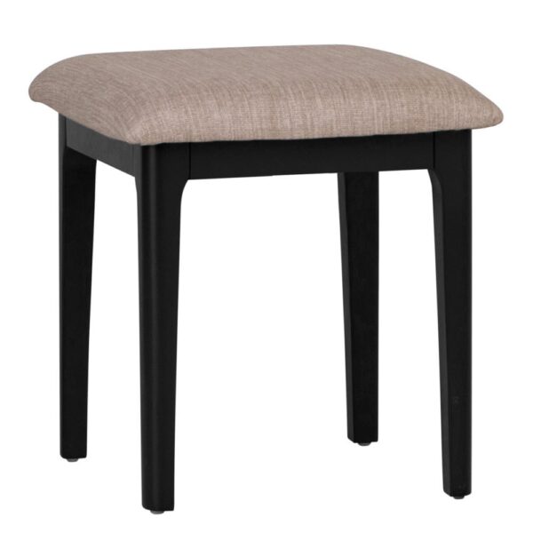 Bergen Black Painted Oak Dressing Stool