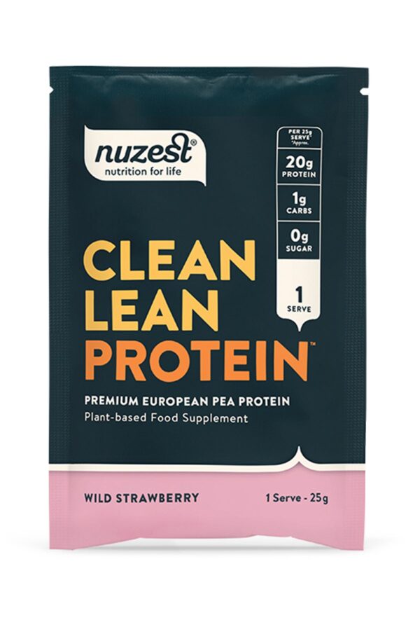 Nuzest Clean Lean Protein Sachets - 25g (1 serving) Wild Strawberry - Image 2