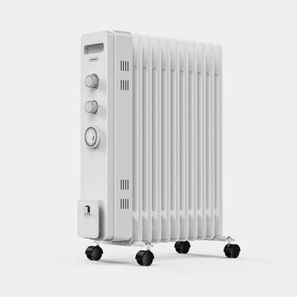 Large Oil Filled Radiator with Timer 2500W - White