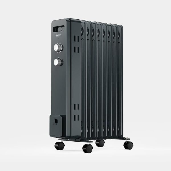 9 Fin Oil Filled Radiator 2kW (Grey)