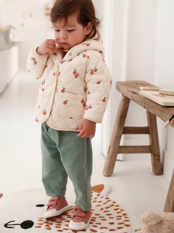 Padded Jacket with Hood, for Babies ecru