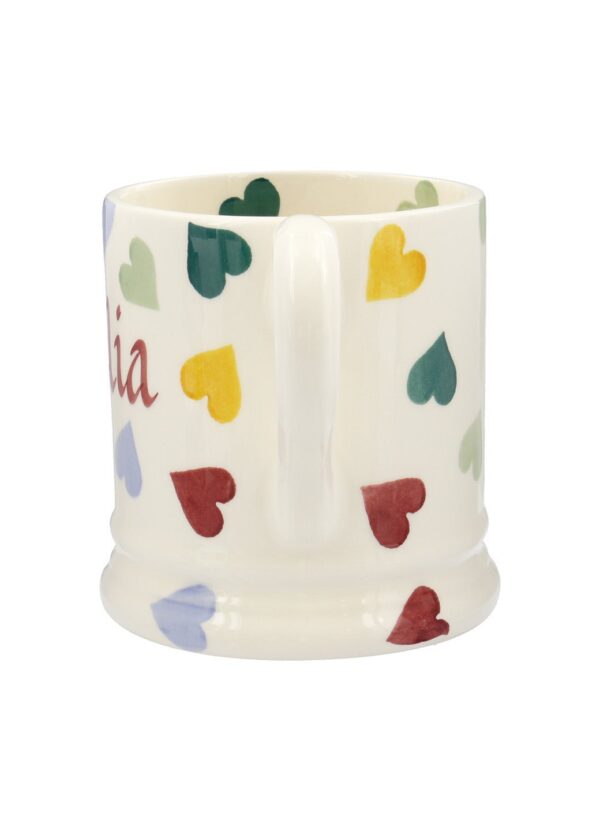 Personalised Polka Hearts 1/2 Pint Mug  - Customise Your Own Pottery  | Emma Bridgewater - Image 3